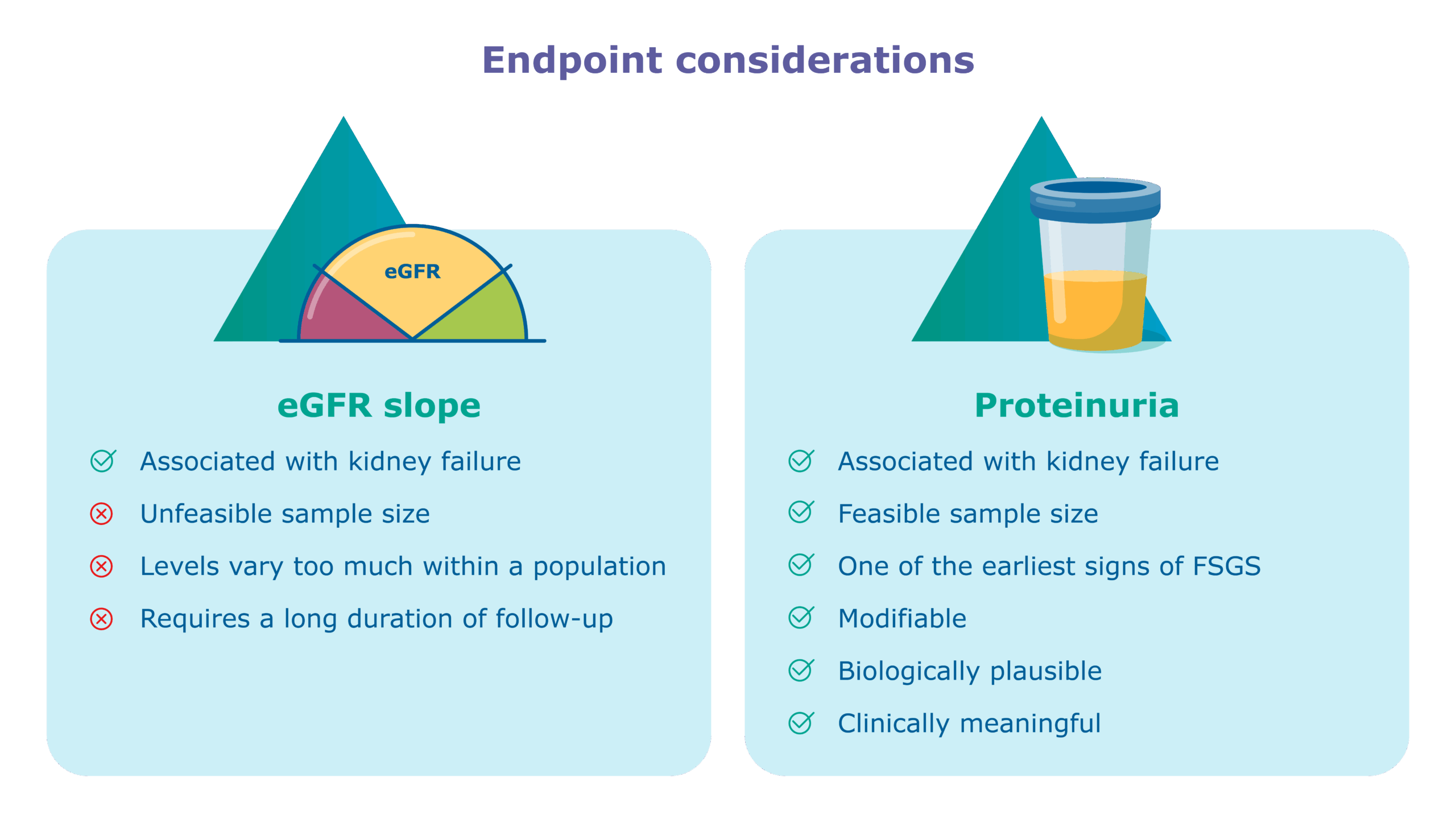 Considerations for eGFR and proteinuria as FSGS clinical study endpoints